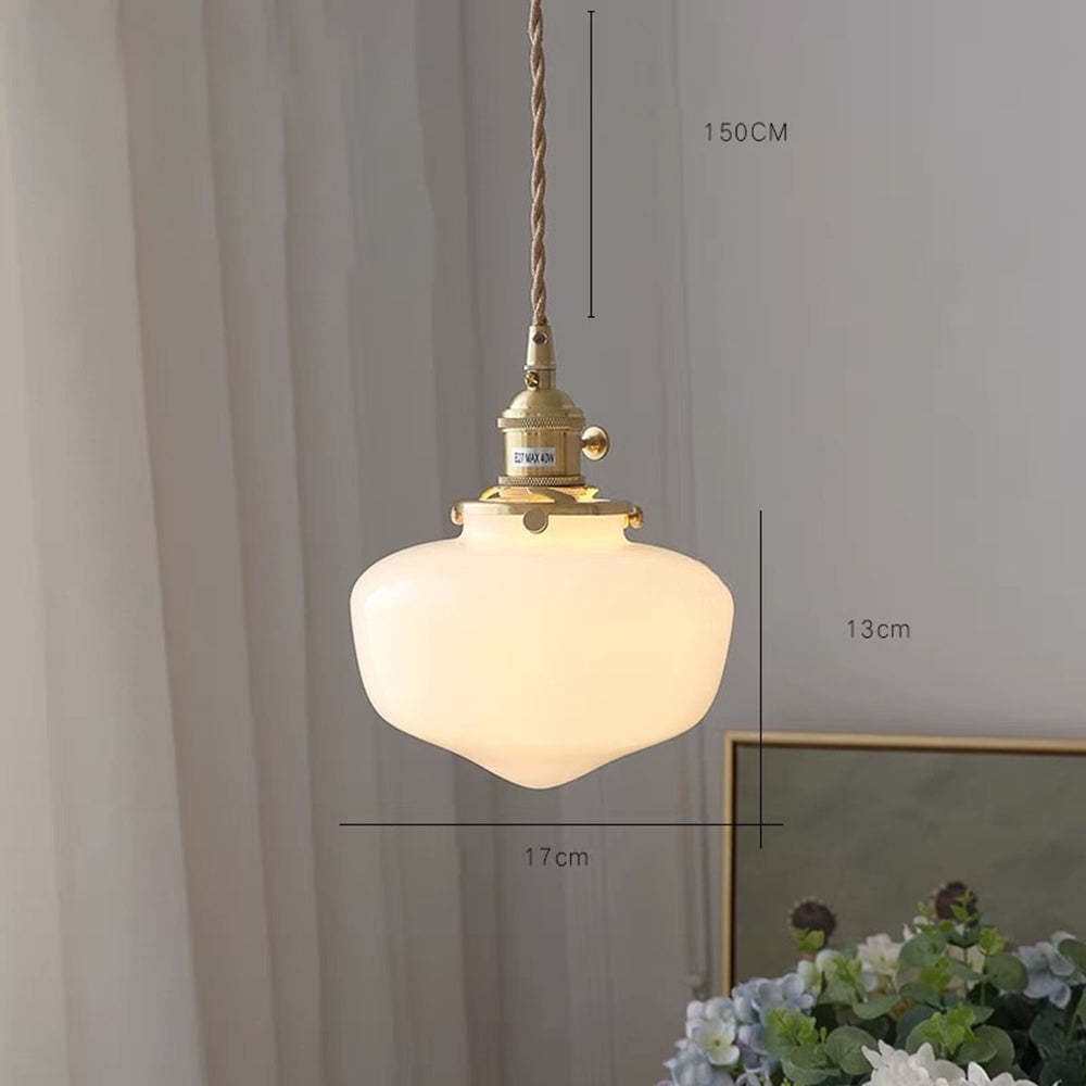 Elegant Brass & Glass Lantern Pendant Light